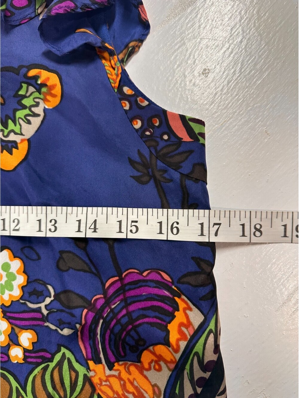 J. Crew Blue Floral Sheath Dress Sea Coral Silk Mini Dress 2 - Picture 6 of 7